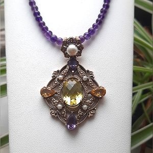 Nicky Butler Victorian Revival Amethyst Necklace